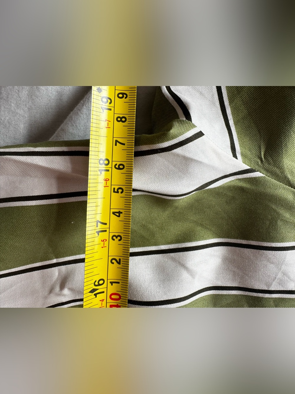 Cyberjammies Nancy Stripe Pajama Set Sage Green Cotton Modal Size 44 - Picture 11 of 13